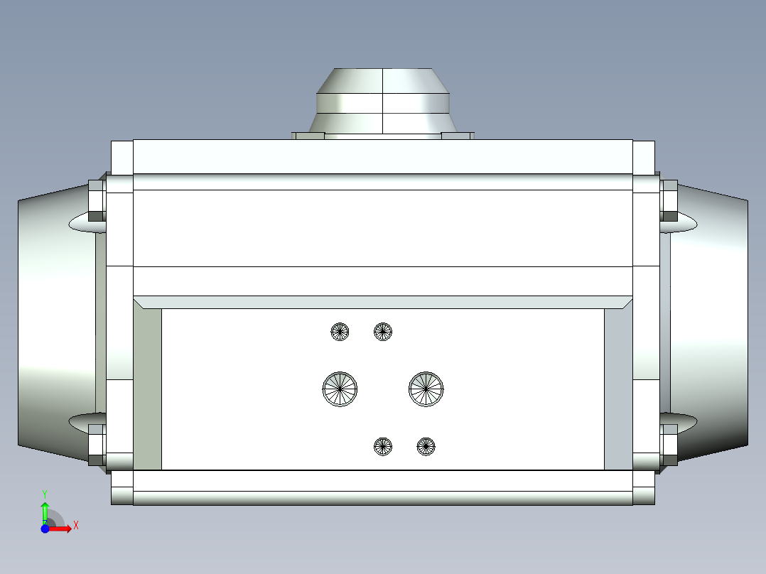 阀门模型-2051_60pneumatic_rotary_actuator前视图