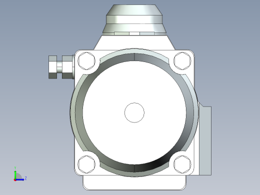 阀门模型-2051_60pneumatic_rotary_actuator左视缩略图