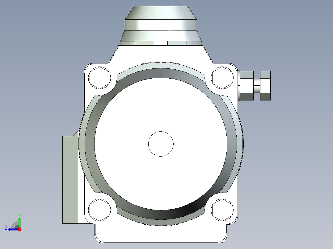 阀门模型-2051_60pneumatic_rotary_actuator右视图