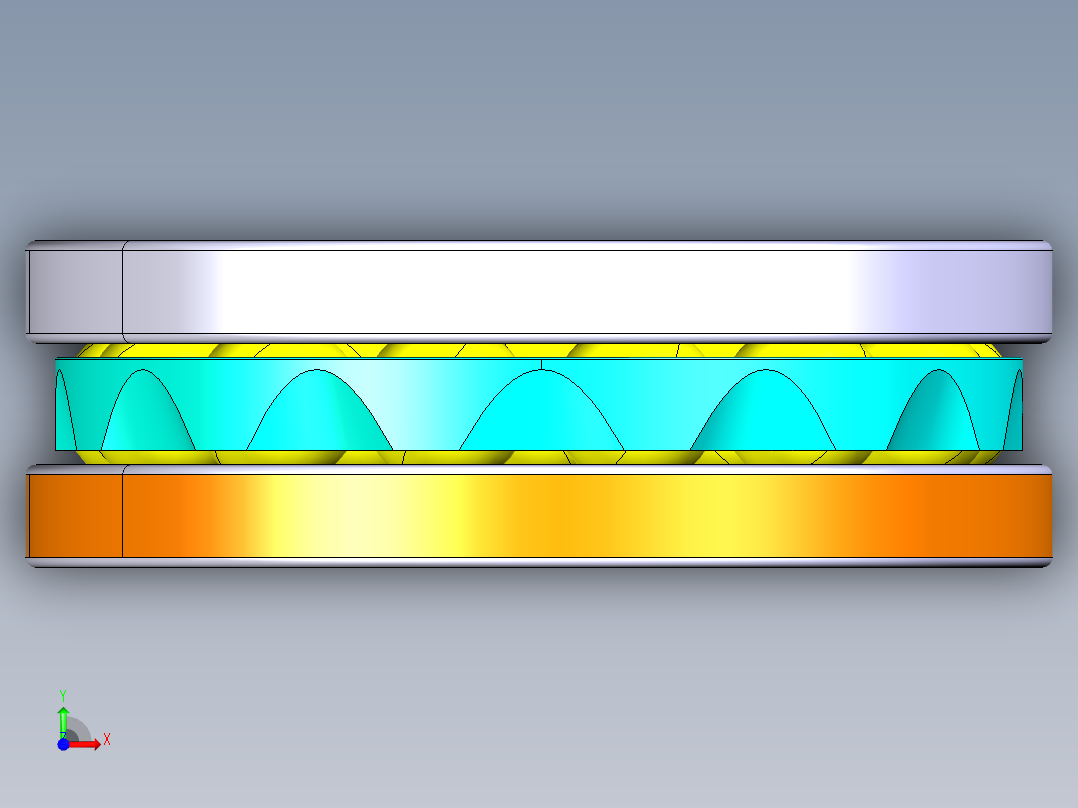 平面推力球轴承51312前视图
