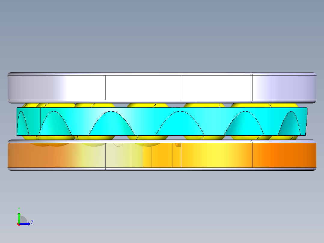 平面推力球轴承51312左视图