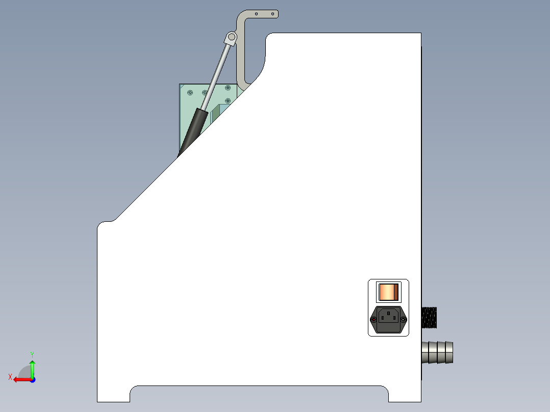 医用病理薄片染色机染色仪后视图
