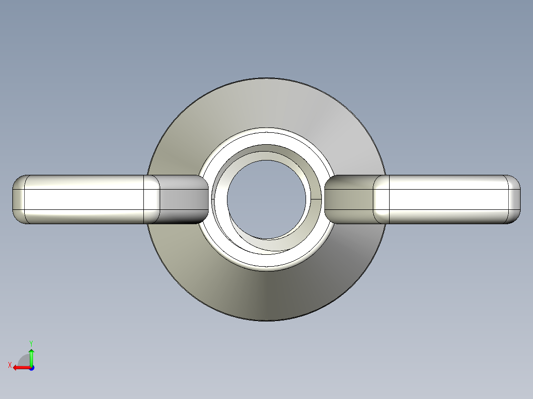 WING NUT 10-24 Thread size 27-64in Base Diameter.IGS后视图