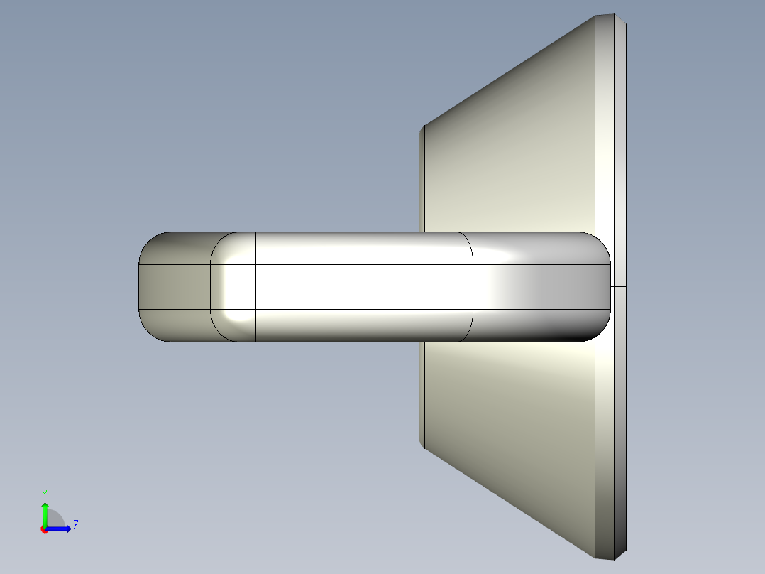 WING NUT 10-24 Thread size 27-64in Base Diameter.IGS左视图