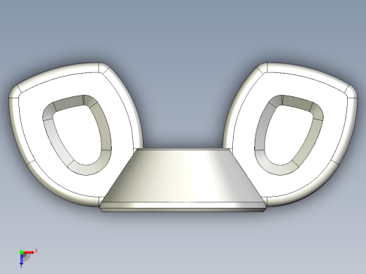 WING NUT 10-24 Thread size 27-64in Base Diameter.IGS俯视缩略图