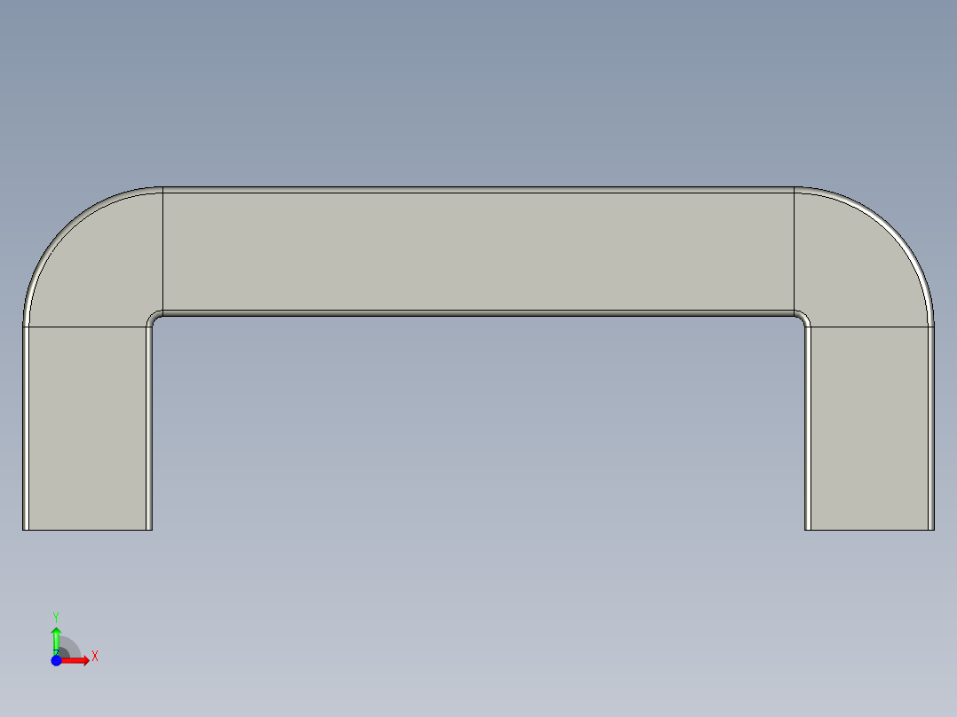 型材-KJN THIN STRAP SHAPED HANDLE 092012前视图