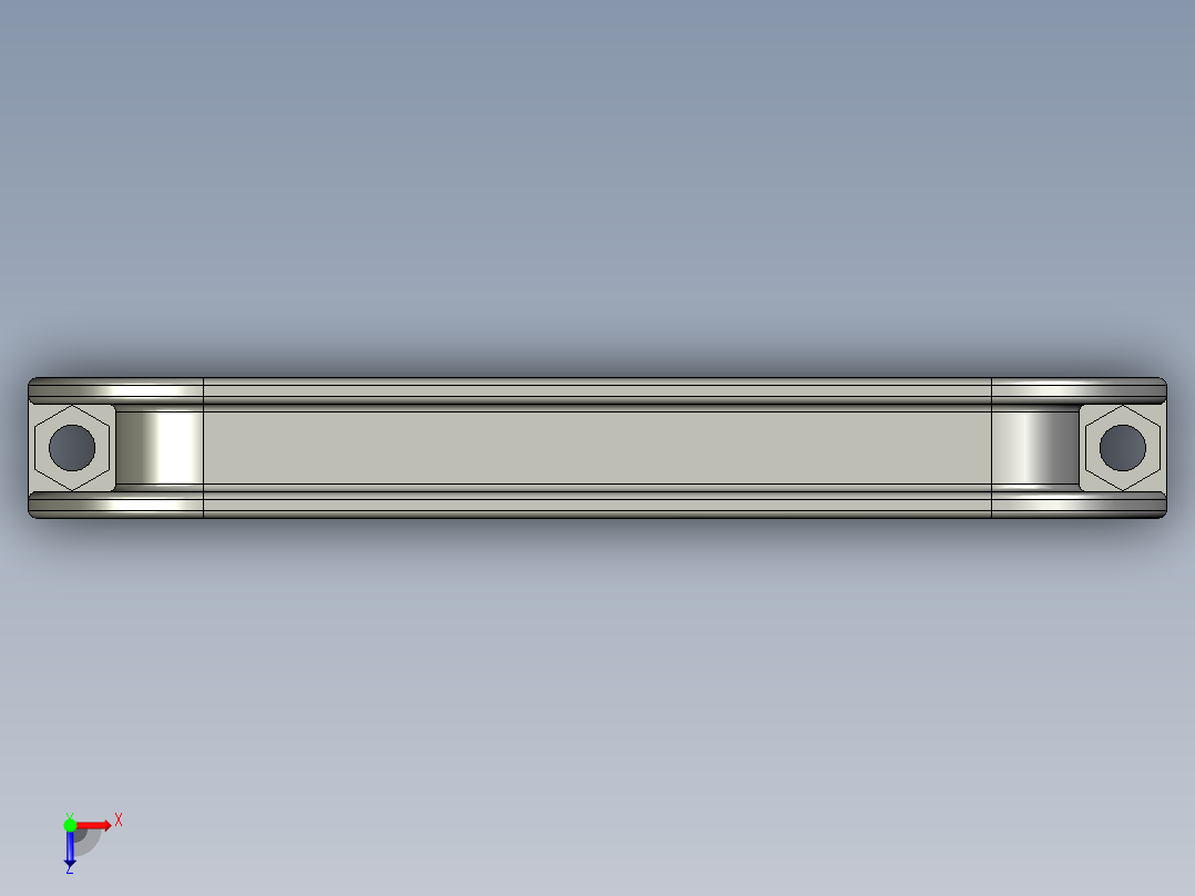 型材-KJN THIN STRAP SHAPED HANDLE 092012俯视图