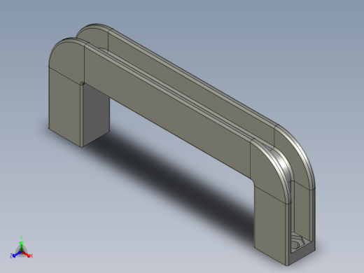 型材-KJN THIN STRAP SHAPED HANDLE 092012正等轴测缩略图