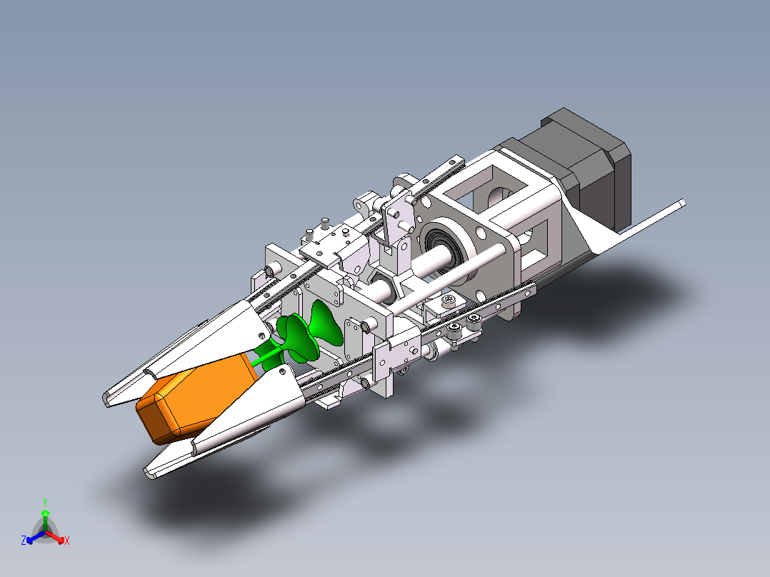 秧苗爪正等轴测图