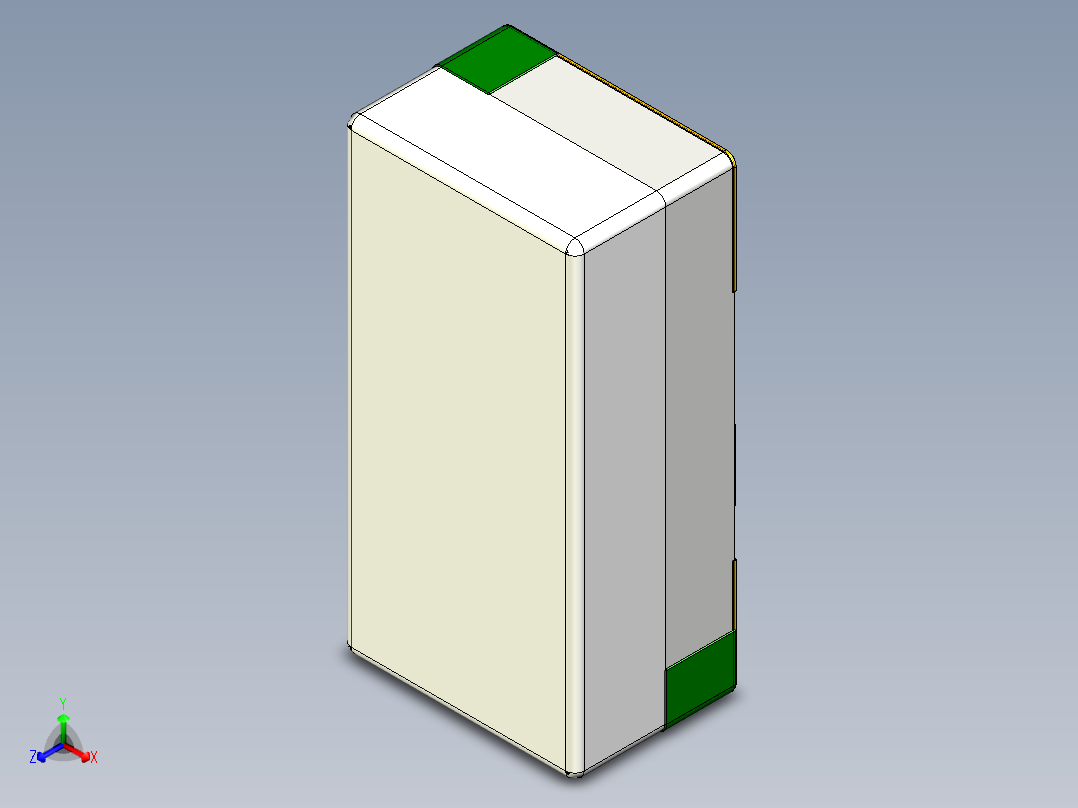 贴片LED SMD 0402（1.0 x 0.5 x 0.4毫米LWH正等轴测图