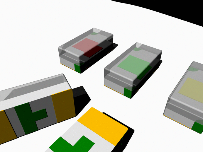 贴片LED SMD 0402（1.0 x 0.5 x 0.4毫米LWH