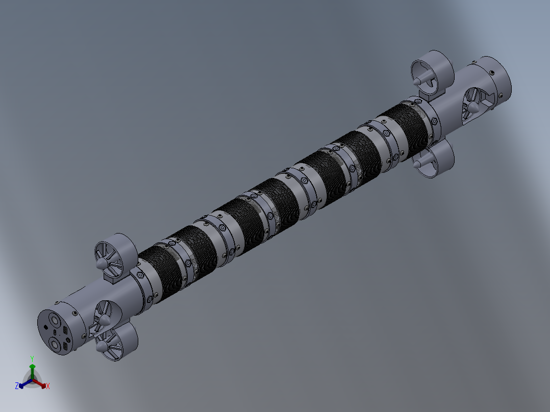仿生蛇（水下）含工程图正等轴测图