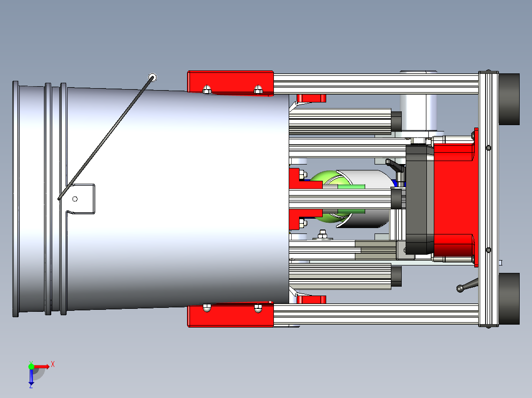 网球投掷器发球机igs俯视图