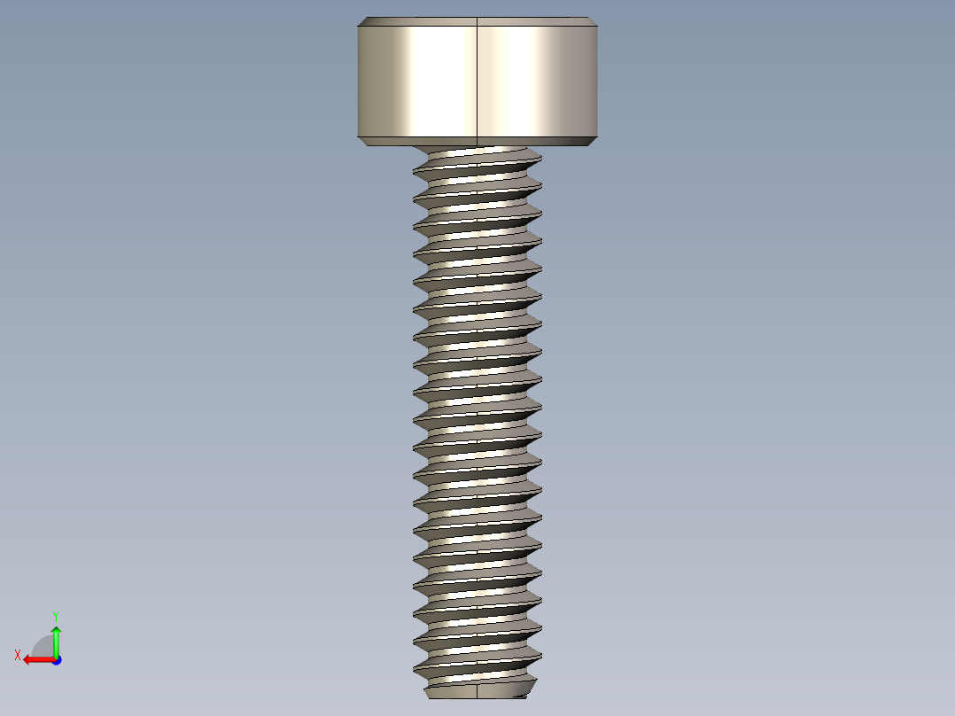 Screw_DIN_912_M1.4x6F_A2.STEP公制内六角螺钉后视图