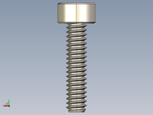 Screw_DIN_912_M1.4x6F_A2.STEP公制内六角螺钉后视缩略图