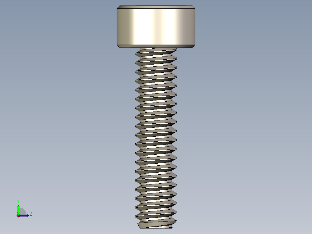 Screw_DIN_912_M1.4x6F_A2.STEP公制内六角螺钉左视图