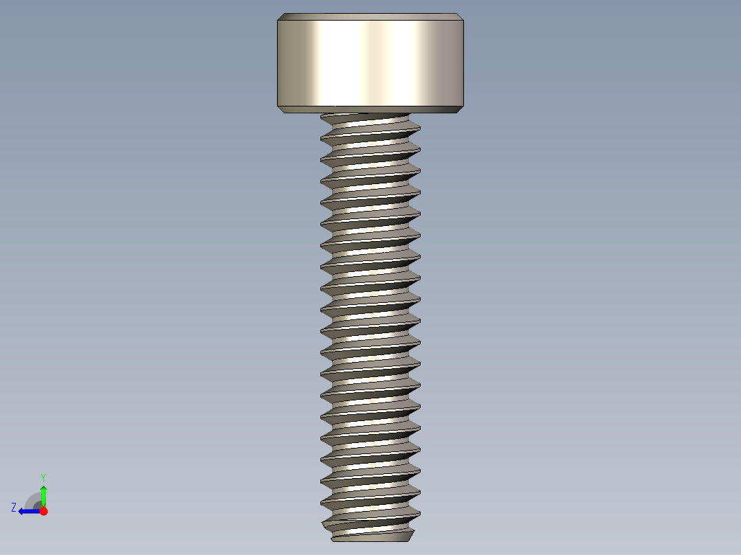 Screw_DIN_912_M1.4x6F_A2.STEP公制内六角螺钉右视图