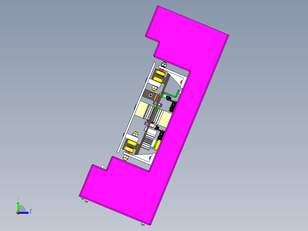 伸缩取料货叉左视图
