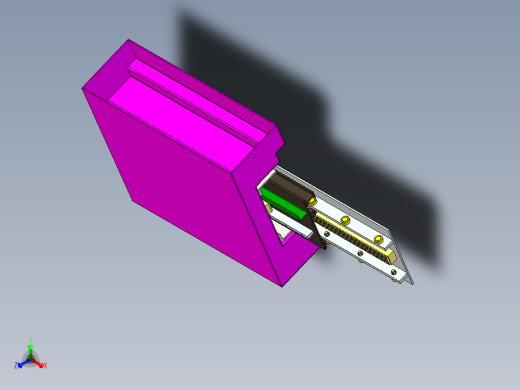 伸缩取料货叉正等轴测缩略图
