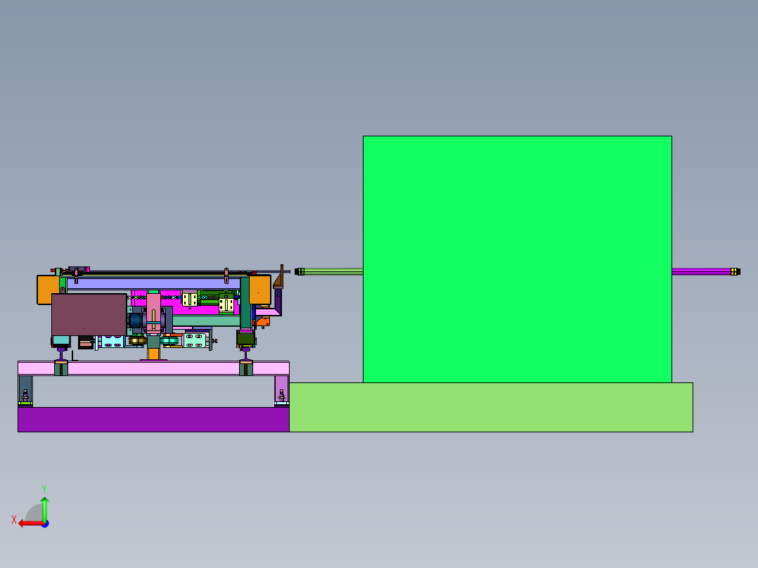 卧式转炉用的全自动捅风眼机后视图