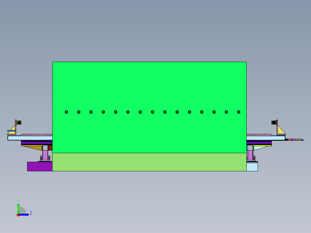卧式转炉用的全自动捅风眼机左视图