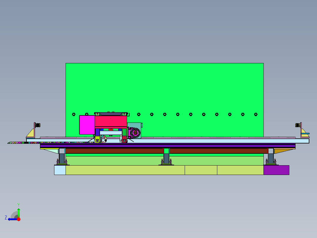 卧式转炉用的全自动捅风眼机右视图