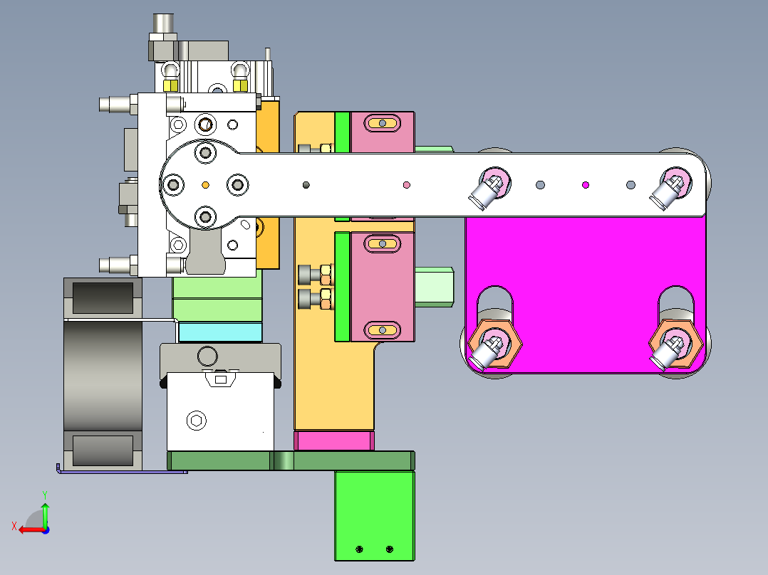 开箱机构后视图