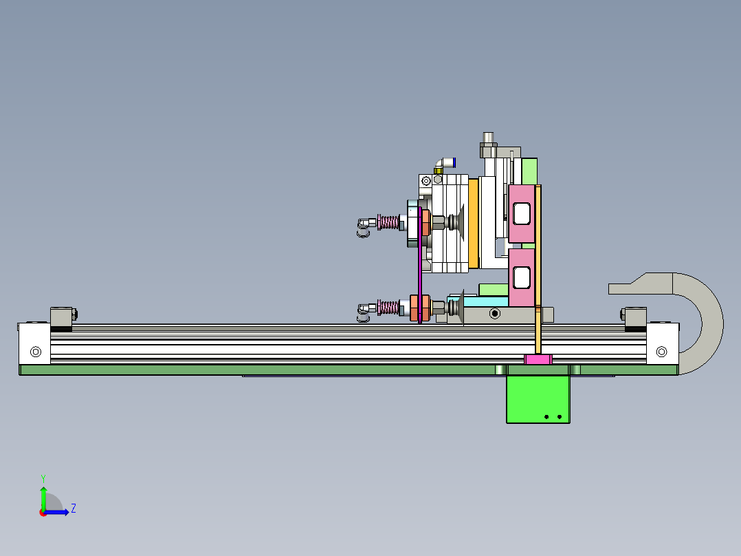 开箱机构左视图