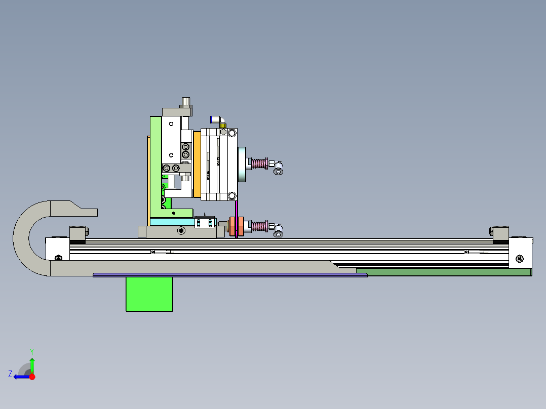 开箱机构右视图