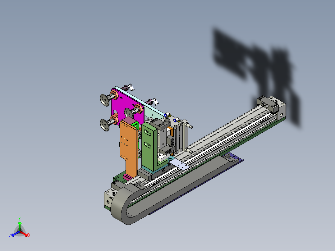 开箱机构正等轴测图