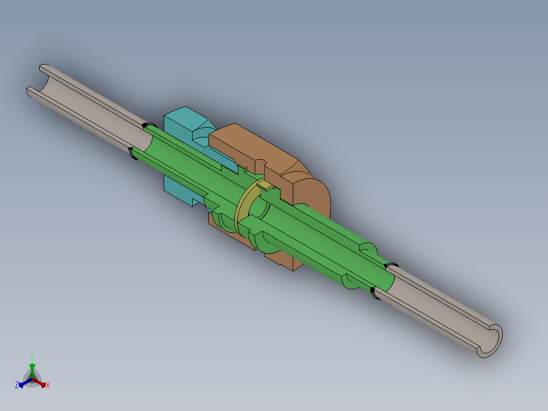 接插件(136)正等轴测图
