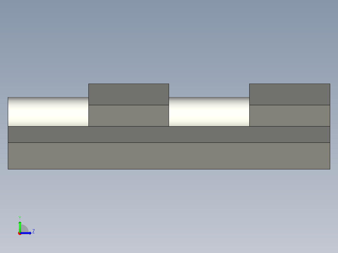 现代床头柜左视图