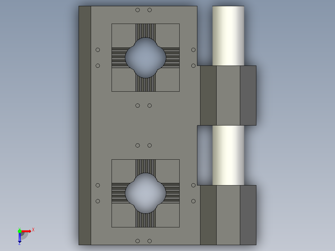 现代床头柜俯视图