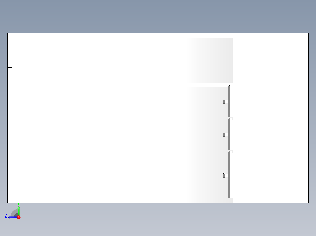 木制书桌右视图