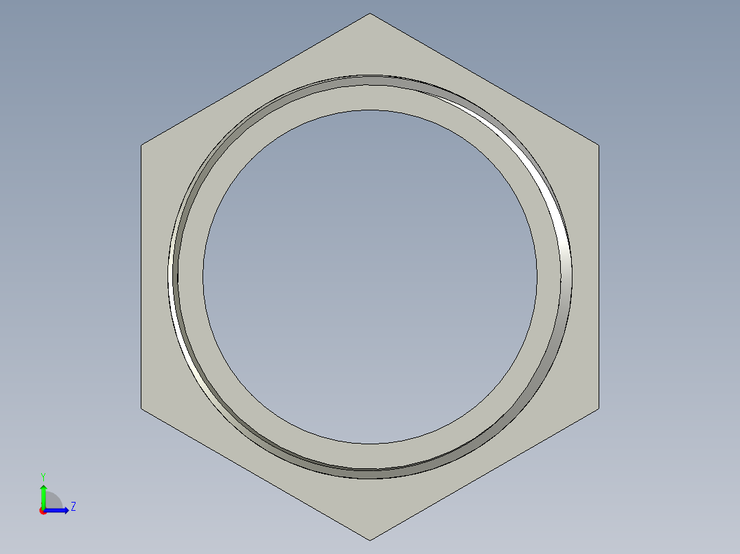 螺纹管转接头-内外丝等径 DN32左视图