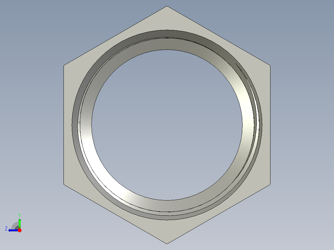 螺纹管转接头-内外丝等径 DN32右视图