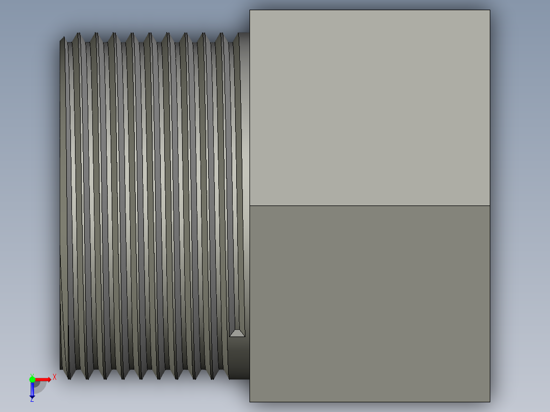 螺纹管转接头-内外丝等径 DN32俯视图