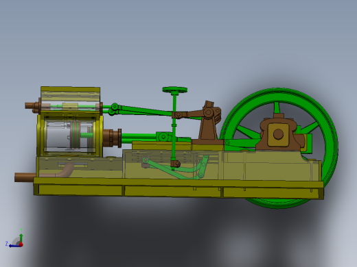 蒸汽机horizontal-steam-engine-9831-模型格式为 sw