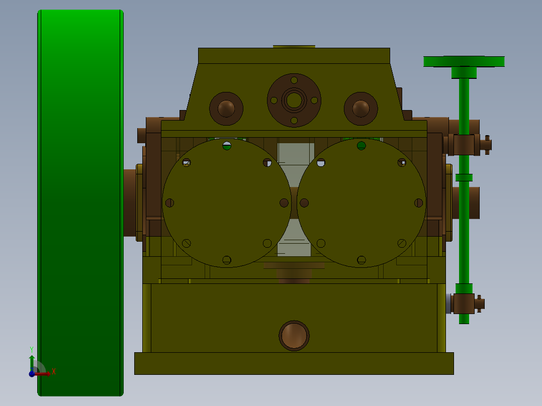 蒸汽机horizontal-steam-engine-9831-模型格式为 sw前视图