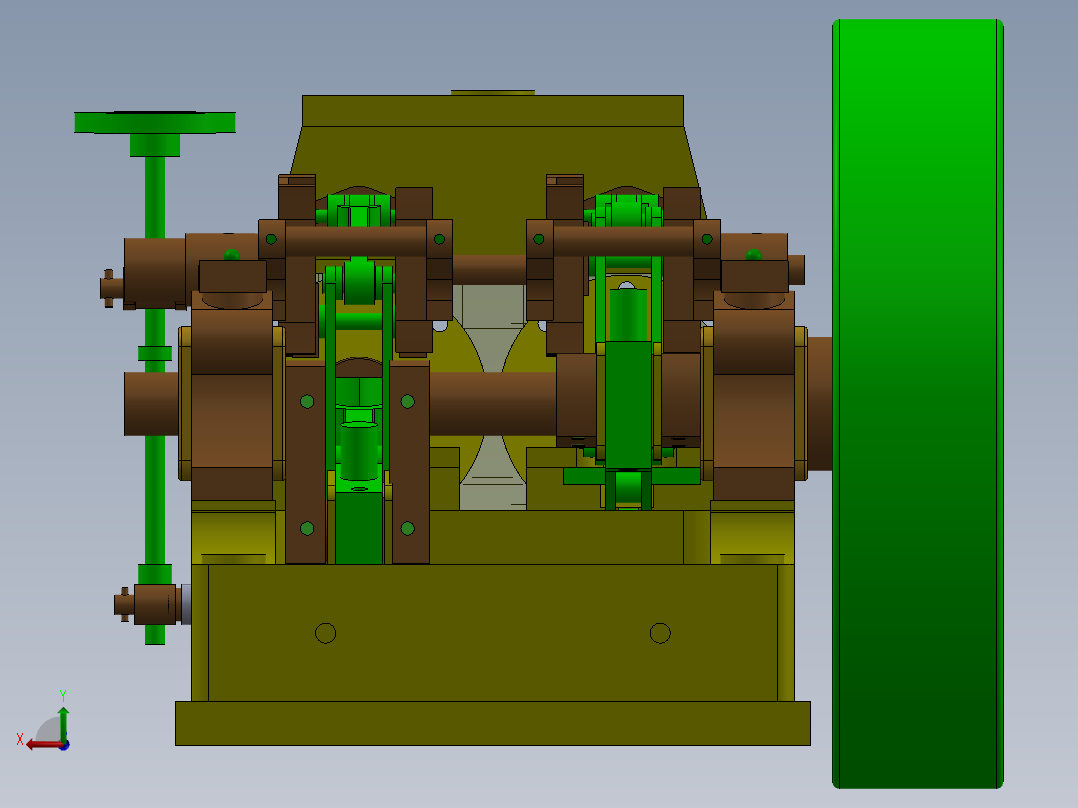 蒸汽机horizontal-steam-engine-9831-模型格式为 sw后视图
