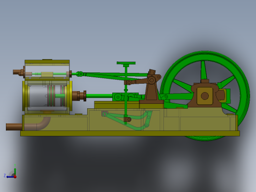 蒸汽机horizontal-steam-engine-9831-模型格式为 sw右视缩略图