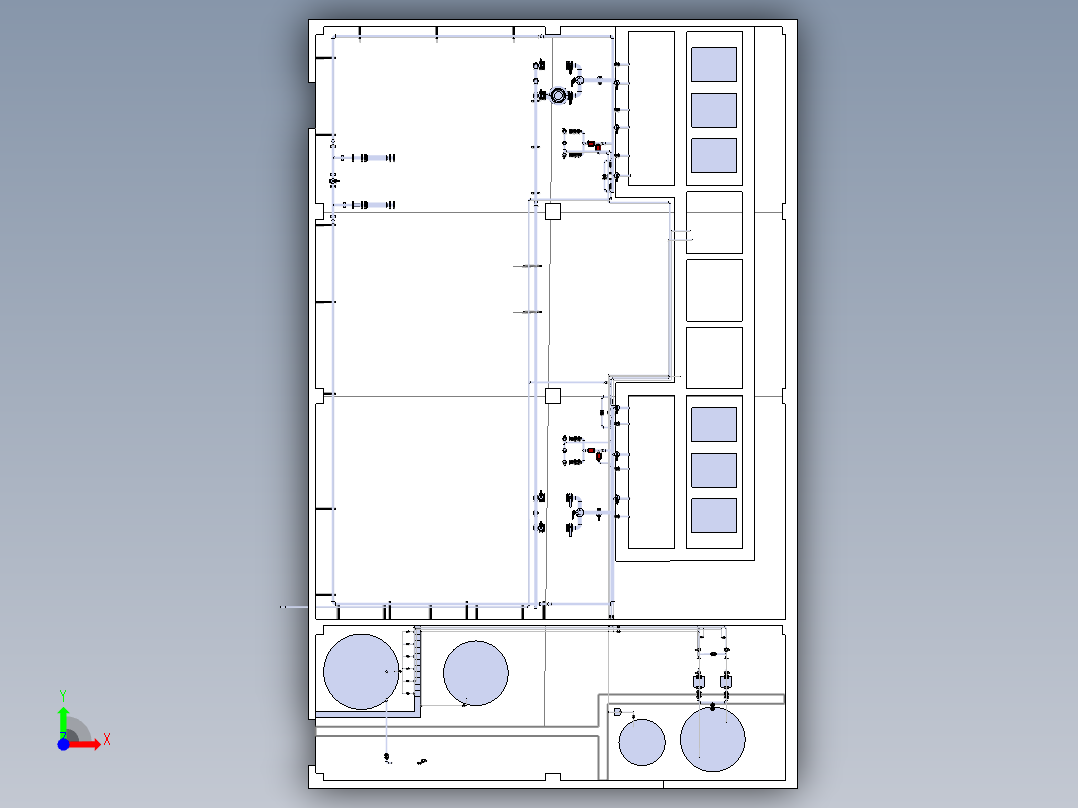 某污水厂布置图前视图