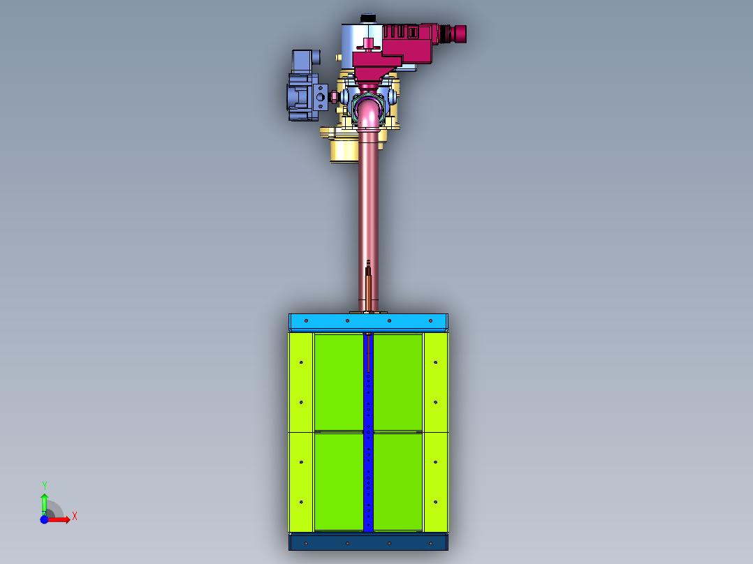 输送燃气的管道系统前视图
