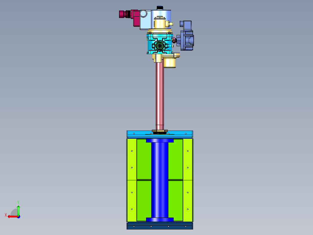 输送燃气的管道系统后视图