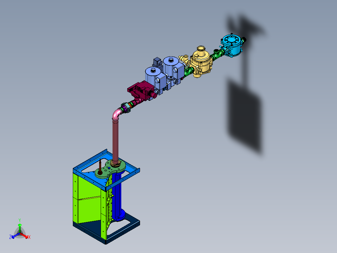 输送燃气的管道系统正等轴测图