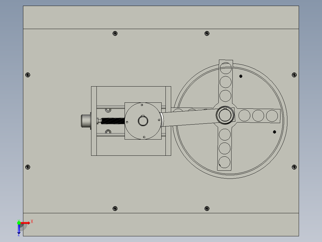 金属摩擦副滑动磨损机俯视图