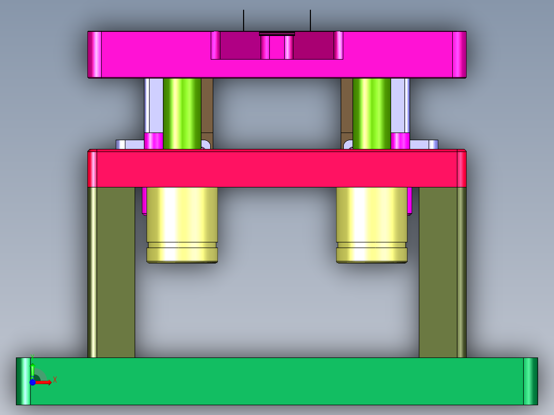 软线路板冲压折弯组件前视图