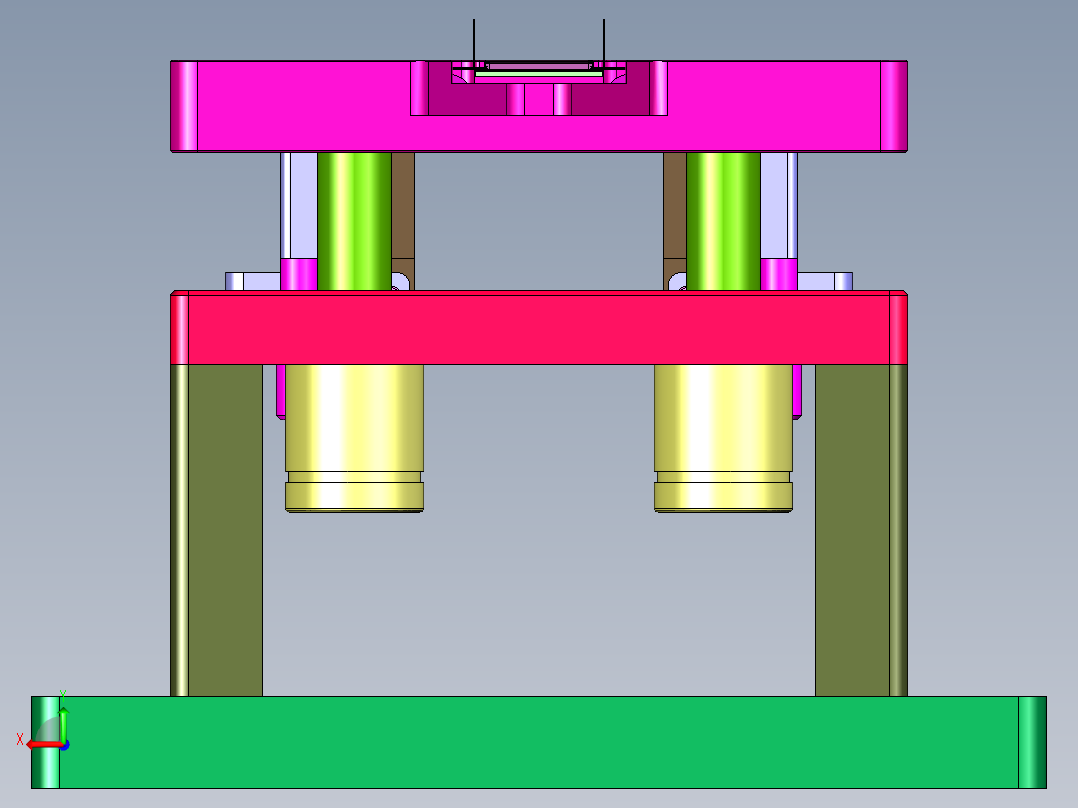 软线路板冲压折弯组件后视图