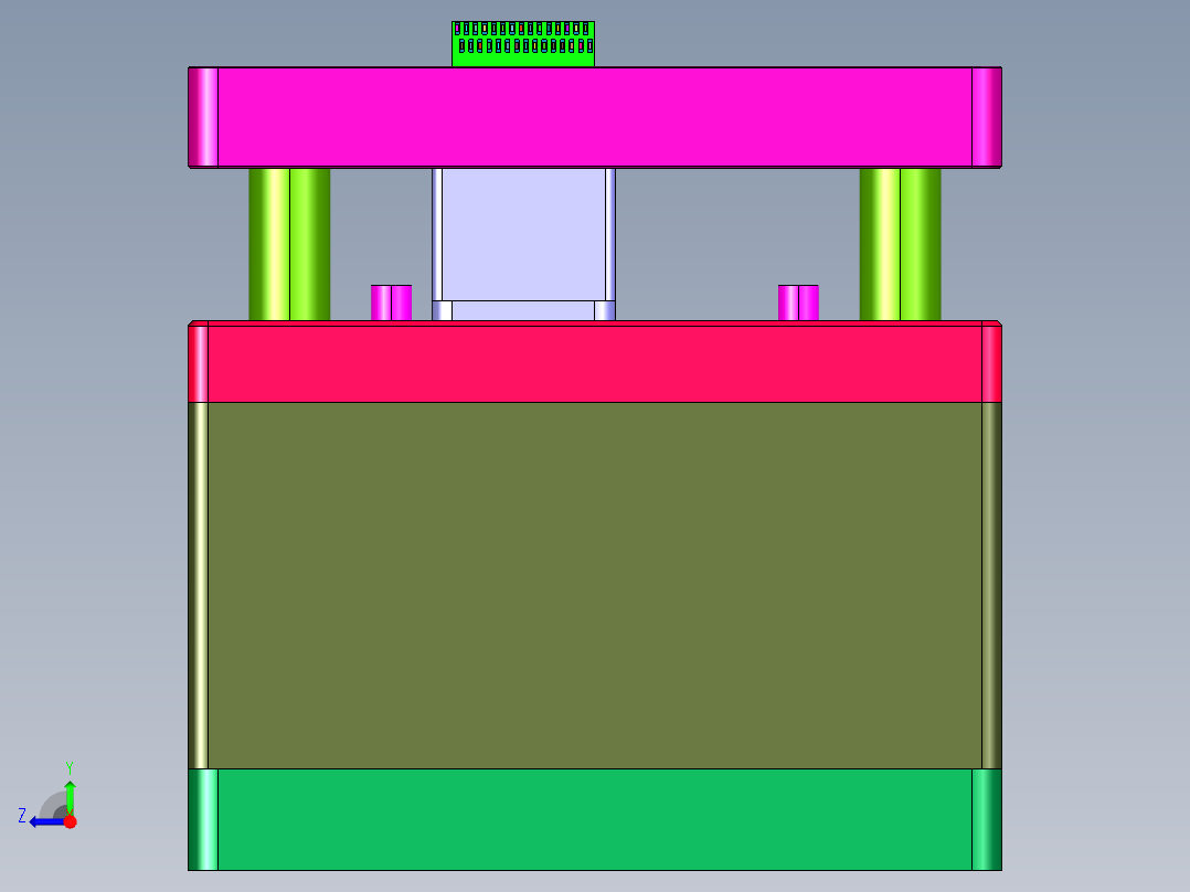 软线路板冲压折弯组件右视图
