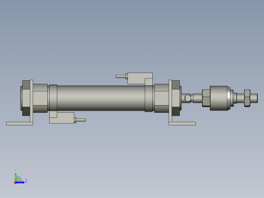 机械夹爪横移气缸1左视缩略图